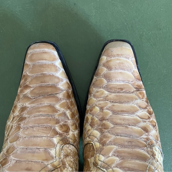 Ganni Python MARYSE Chelsea Boots w Cowboy Style Heels *Portugal* - Picture 2 of 12